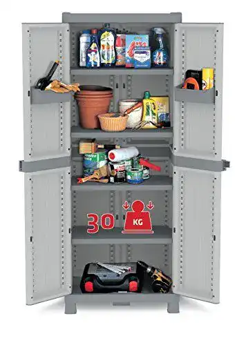 Kunststoffschrank Kreher XL Domino Wave – Universalschrank mit Riegel-Mechanismus
