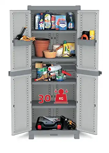 Kunststoffschrank Kreher XL Domino Wave – Universalschrank mit Riegel-Mechanismus