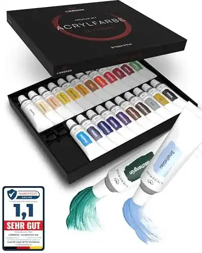 Modellbaufarben Lieberge Acrylfarben Set 24 Intensive Farben