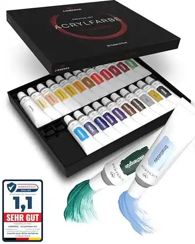 Modellbaufarben Lieberge Acrylfarben Set 24 Intensive Farben