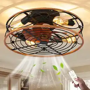 Deckenventilator mit Lampe Truyok E27 im Retro-Stil