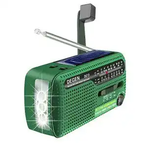 Tragbares Solar-Kurbelradio DEGEN DE13 für Outdoor-Aktivitäten