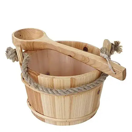 Saunakübel Mendler mit Einsatz HWC-B26 und Kelle, 3,5L, Saunazubehör