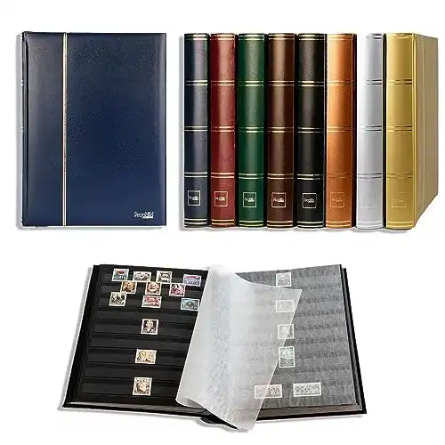 Briefmarkenalbum Prophila Collection mit 60 schwarzen Seiten