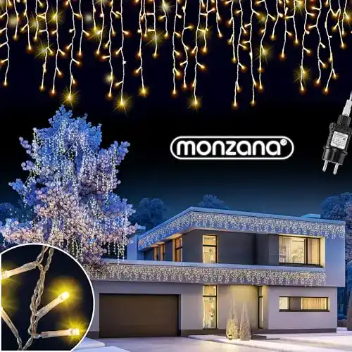 Lichterkette Eisregen Außen mit 600 LEDs von Monzana
