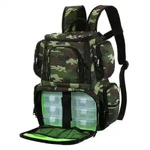Angelrucksack für Spinnfischen von Lixada mit 4 Aufbewahrungsboxen
