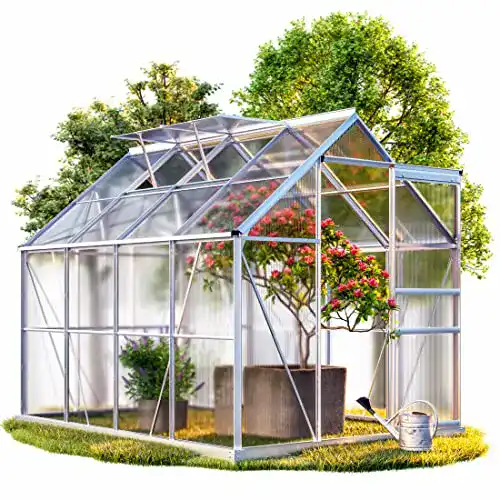 Gewächshaus Gardebruk aus Aluminium mit Fundament und 4,75m² Fläche