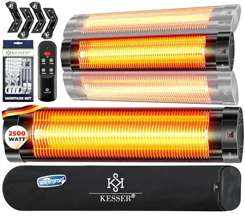 Deckenheizstrahler Kesser Infrarotstrahler 2500 Watt mit Fernbedienung