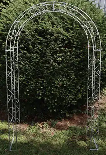Metallrosenbogen von Hirsch Terracotta – Rund, stabil und verzinkt