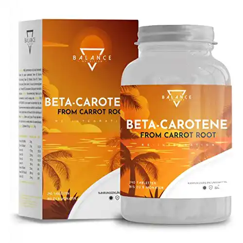 Beta-Carotin Balance Nutrition 240 Tabletten für Hautgesundheit und Bräune