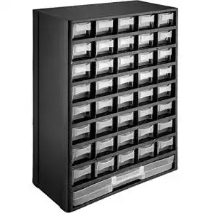 Kleinteilemagazin Tectake 402873 mit 41 transparenten Schubfächern