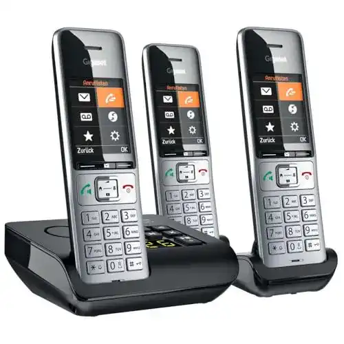 Gigaset Comfort 500A Trio Schnurloses Telefon-Set mit Anrufidentifikation