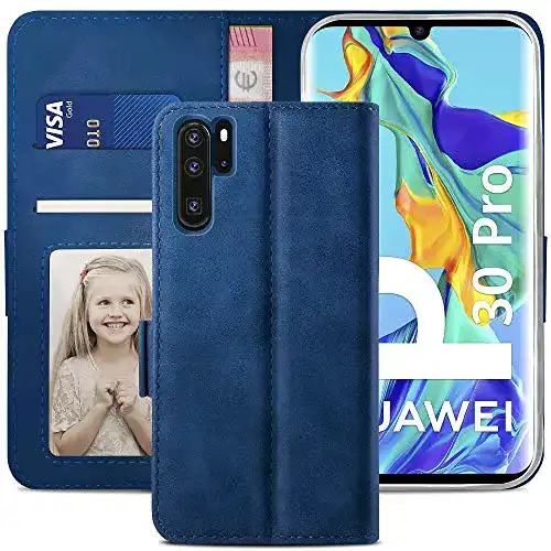 Yatwin Handyhülle für Huawei P30 Pro mit Kartenfach und Standfunktion