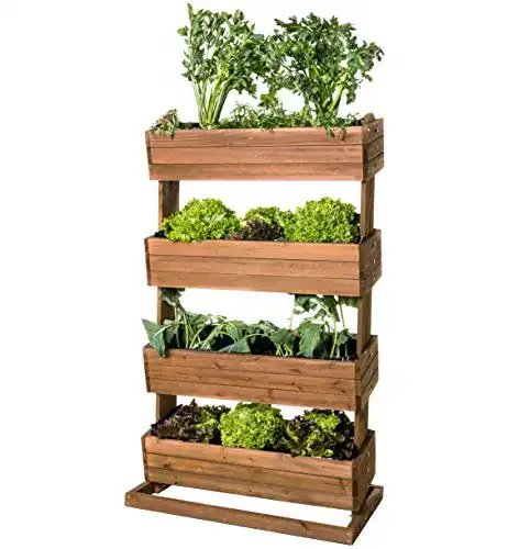 Stufen-Hochbeet Matrasa Vertikales Hochbeet mit 4 Etagen für Garten und Balkon
