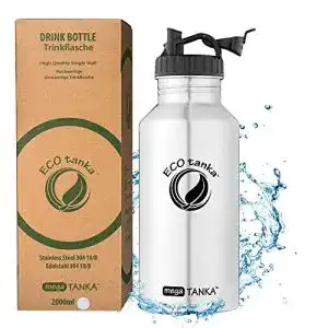 ECOtanka megaTANKA Trinkflasche 2 Liter aus Edelstahl
