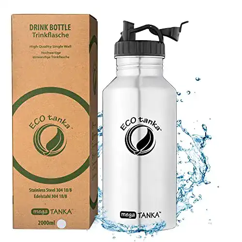 ECOtanka megaTANKA Trinkflasche 2 Liter aus Edelstahl