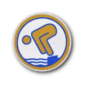 Schwimmabzeichen Seepferdchen Gold zum Aufnähen von DSA