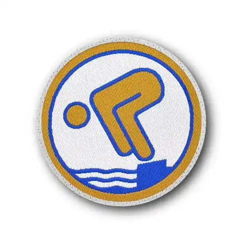 Schwimmabzeichen Seepferdchen Gold zum Aufnähen von DSA