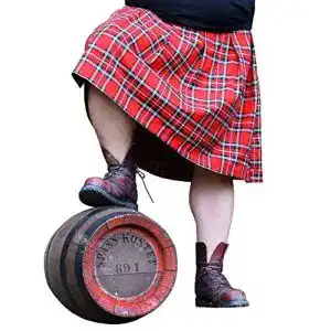 Schottenrock für Männer und Herren Kilt in rot-schwarz, Größe M – 4XL