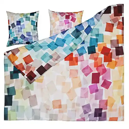 Estella Mako-Satin Bettwäsche Puzzle Multicolor aus 100% Baumwolle