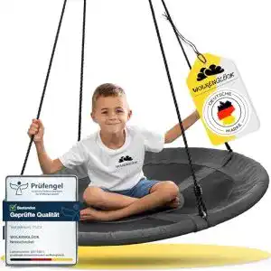 Nestschaukel 150 kg von Wolkenglück – Höhenverstellbare Schaukel für Kinder und Erwachsene
