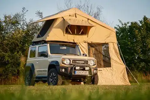Dachzelt Adventure Family 160 mit Vorzelt für Fahrzeuge bis 2,05m