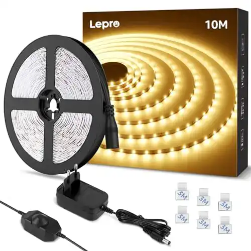 LED-Streifen 10m Lepro Warmweiß Flexible Beleuchtungslösung