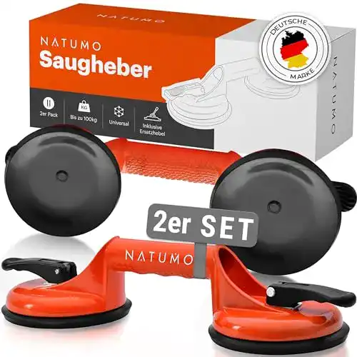 Saugheber Natumo 2er Set Vakuumheber mit 100 kg Tragkraft