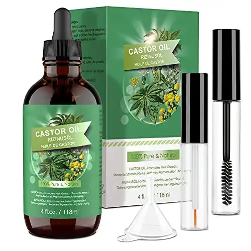 Rizinusöl Aifanciey Kaltgepresst 118ML für Wimpern, Augenbrauen, Bart und Haar