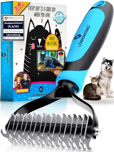Entfilzungskamm Löwenkönig Kralli 2.0 für Hunde und Katzen