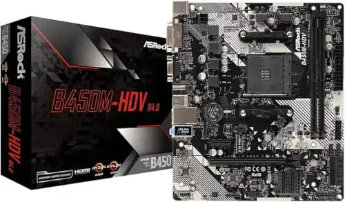 B450-Mainboard ASRock B450M-HDV R4.0 für AMD Socket AM4