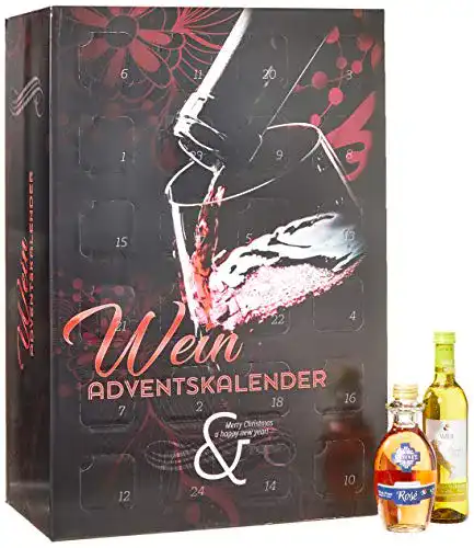 Wein-Adventskalender Handelshaus Huber-Kölle Modell Glas