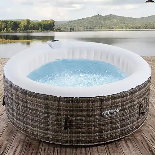 Aufblasbarer Whirlpool Arebos für Innen und Außen, Durchmesser 180 cm