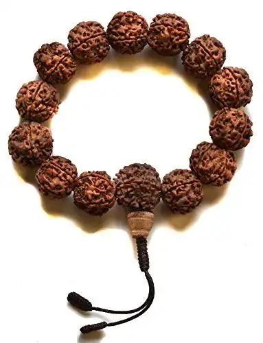Rudraksha Buddhafiguren und Hand-Mala – buddhistisches Armband