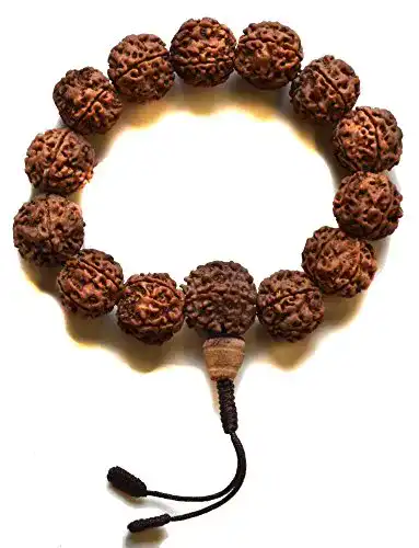 Rudraksha Buddhafiguren und Hand-Mala – buddhistisches Armband
