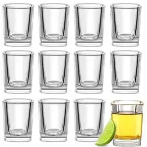 Schnapsgläser Praknu 12 Eckig aus Glas 6cl spülmaschinenfest