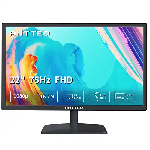 Antteq 22-Zoll-Computermonitor mit FHD 1080p und HDMI-Anschluss