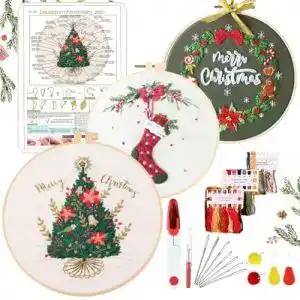 Stickset YINVA für Anfänger – Weihnachten Kreuzstich-Kit