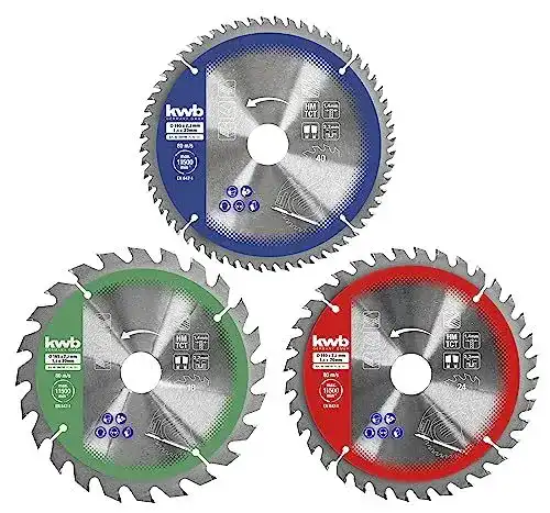 Sägeblattset 165×20 mm für Handkreis-Sägen von kwb