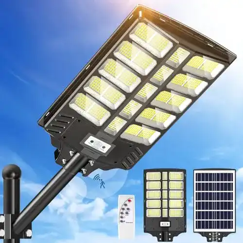 LED Solar Straßenlampe mit Bewegungsmelder und Fernbedienung
