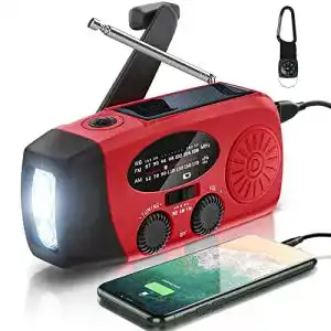 Kurbelradio Aokbon Solar Radio – Tragbares Dynamo Radio mit Notfallfunktionen
