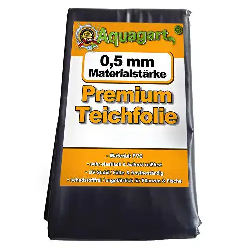 Teichfolie Aquagart aus hochwertigem PVC mit 0,5 mm Stärke