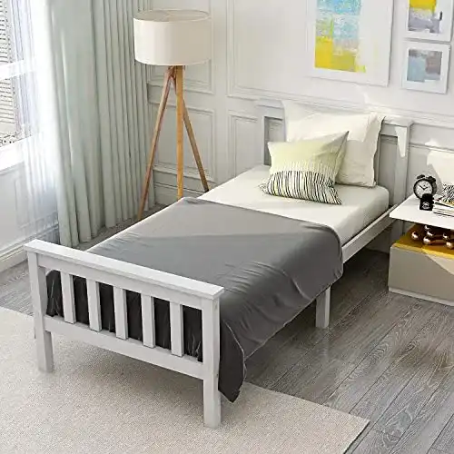 Jugendbett ModernLuxe aus Massivholz für Einzel- und Doppelbetten