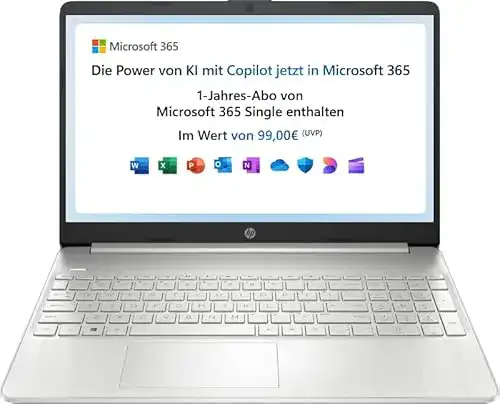 HP Laptop 15 Zoll mit 15,6 Zoll FHD und Intel Celeron N4500