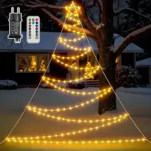 LED Weihnachtsbeleuchtung Ollny Außen 4 Meter mit 166 LEDs