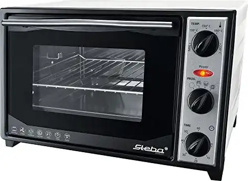Steba Minibackofen mit Drehspieß und Umluft in Weiß