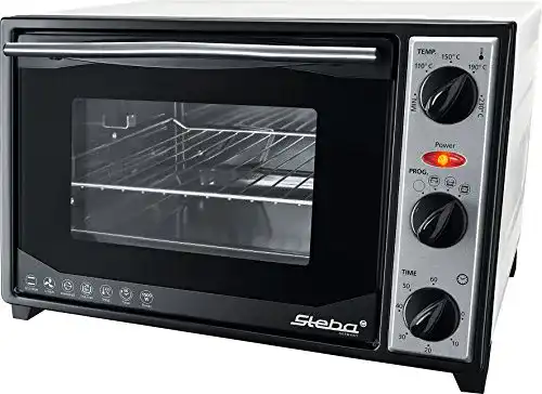 Steba Minibackofen mit Drehspieß und Umluft in Weiß