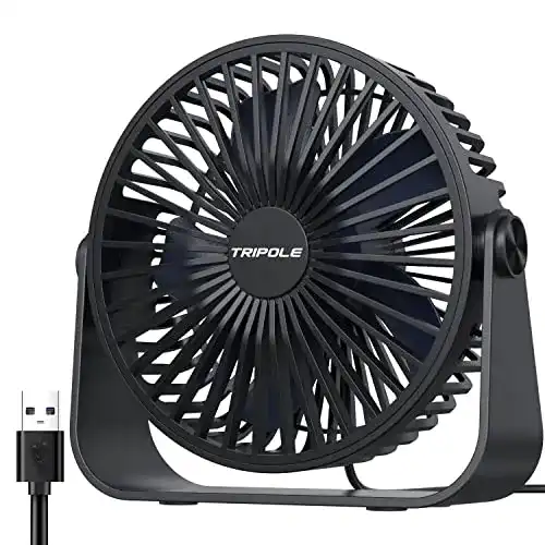 TriPole Tischventilator mit USB-Anschluss und 3 Geschwindigkeiten