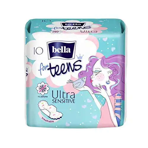 Damenbinden Bella For Teens Ultra Sensitive Ultradünne Binden für Teenager