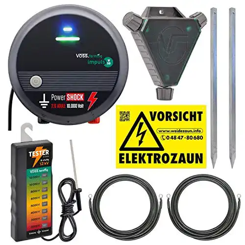 Voss Farming 230V Weidezaungerät Komplettset für Tierhaltung